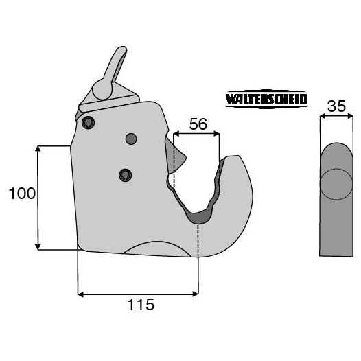 crochet de bras inférieur walterscheid cat 2