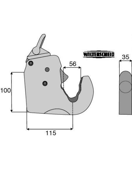 crochet de bras inférieur walterscheid cat 2