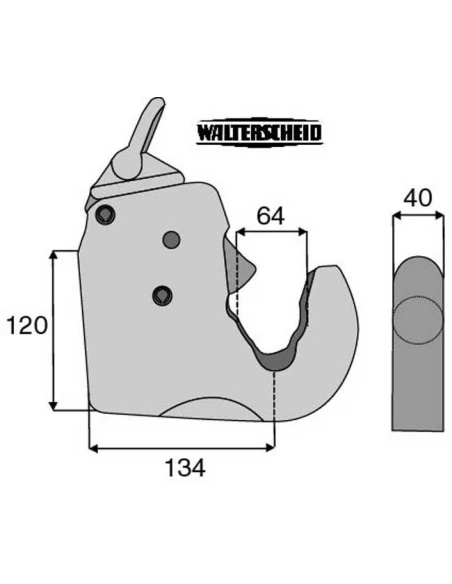 crochet de bras inférieur walterscheid cat 3