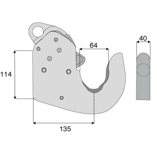 crochet de bras inférieur cat 3 cbm