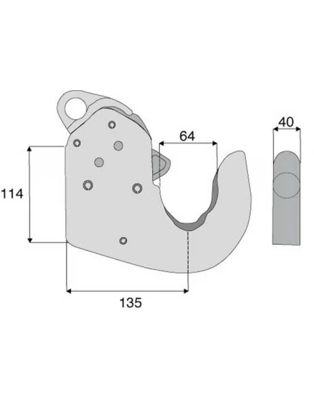 crochet de bras inférieur cat 3 cbm