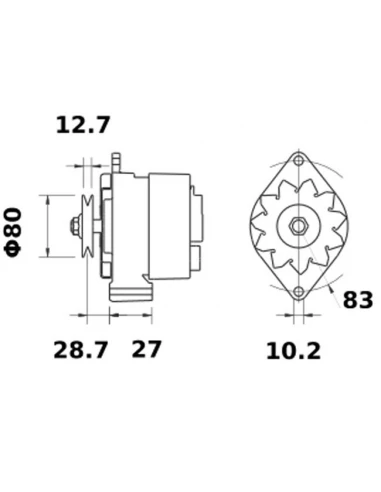 alternateur ia0095 massey ferguson