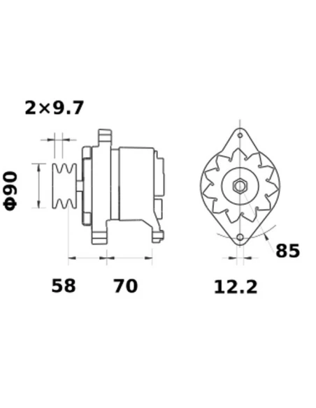 alternateur ia0329 tracteur fiat huerlimann same laverda