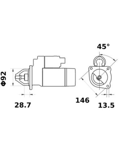 Demarreur Is0632 Massey (moteur Perkins) – Ferguson