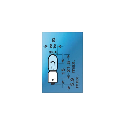 ampoule t4wblue 12v 4w ba9s