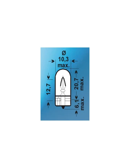 ampoule w3w 12v 3w w2 1x9 5d