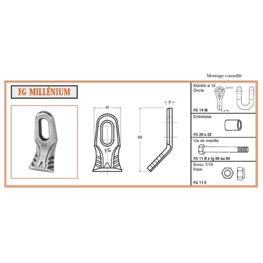 couteau fg millenium