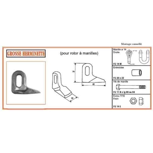 marteau grosse herminette 02.959.01
