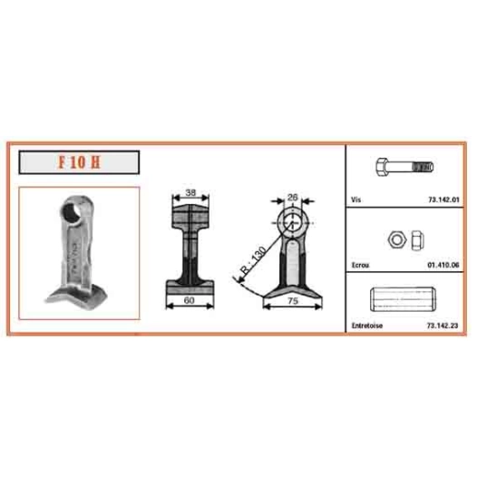 marteau f10h -mc connel 7314366 -lc 60 lt 38 r 130 ø 26