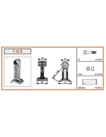 marteau f10h -mc connel 7314366 -lc 60 lt 38 r 130 ø 26