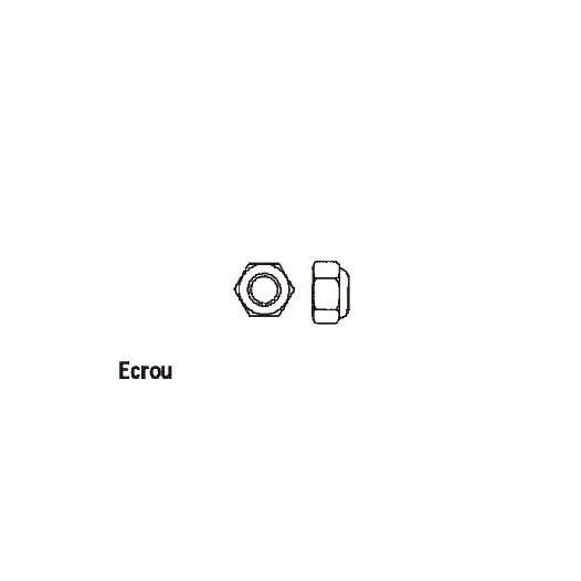 ecrou m 12 pas fin freiné zn 01.410.05