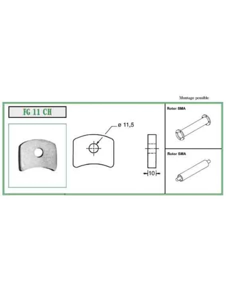 element de chape a souder carree fg 11 ch