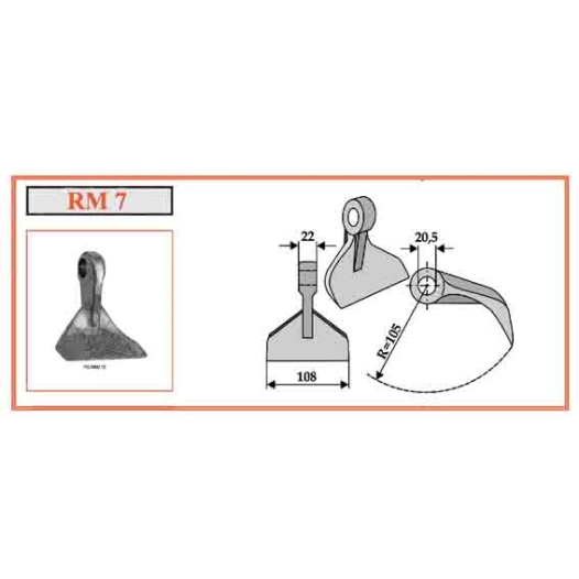 marteau rm 7 lc 110 lt 22 r 105 ø 20 (perfect)