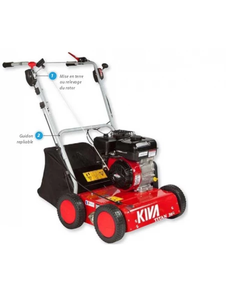 scarificateur kiva titan 38 thermique (moteur b&s 550) + bac