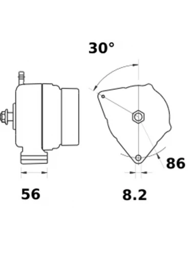 alternateur ia0598 same deutz fahr 14v 70a génératrice clim/chauffage -