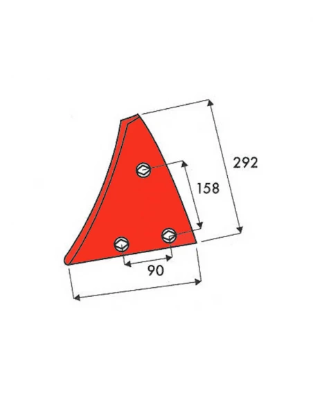 etrave - gauche - kuhn/huard - adapt - 619121 / 619169 - ep. 8 mm