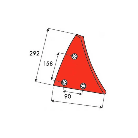 etrave - droite - kuhn/huard - adapt - 619120 / 619168 - ep. 8 mm