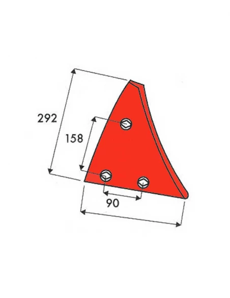 etrave - droite - kuhn/huard - adapt - 619120 / 619168 - ep. 8 mm