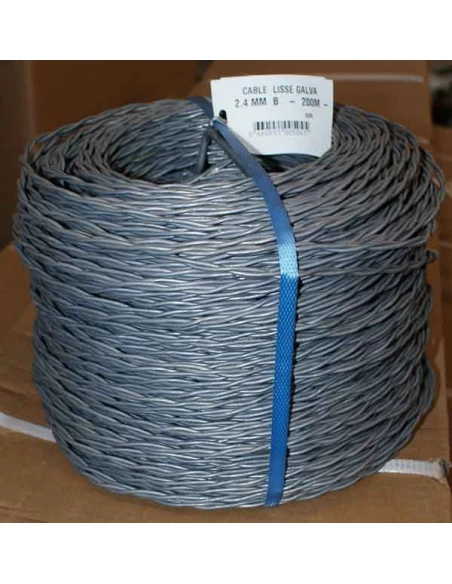 câble lisse galva tressé 2 x 2,40 200m
