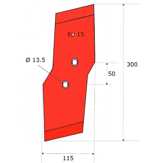 pointe - gauche - kuhn/huard - adapt - 622175 - olympique - ep. 15 mm