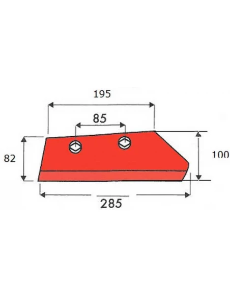 soc de rasette - droite - kuhn/huard - adapt - 631102 / 631030