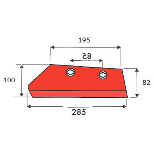 soc de rasette - gauche - kuhn/huard - adapt - 631103 / 631031