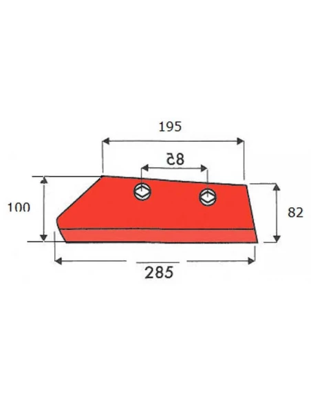 soc de rasette - gauche - kuhn/huard - adapt - 631103 / 631031