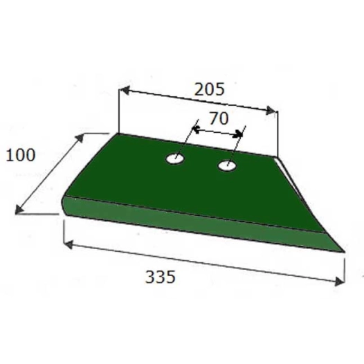 soc de rasette - droite - kverneland - adapt - 056873