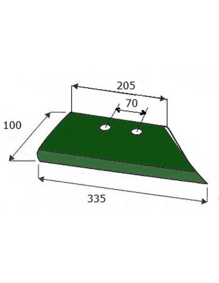 soc de rasette - droite - kverneland - adapt - 056873