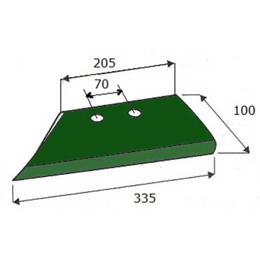 soc de rasette - gauche - kverneland - adapt - 066873
