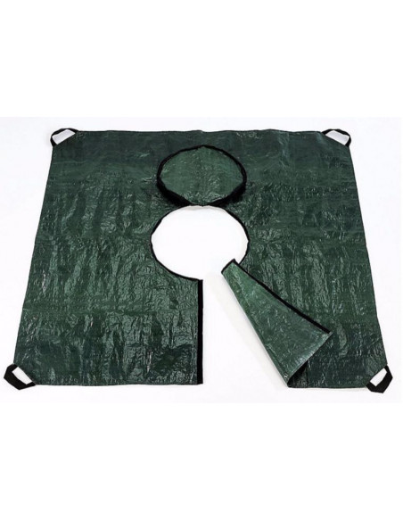 Bâche Pe De Ramassage 2 X 2 M Avec Ouverture Et 4 Poignees