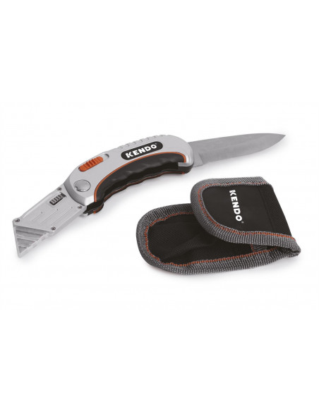 Couteau Double Lame (cutter et couteau) et pochette ceinture - KENDO