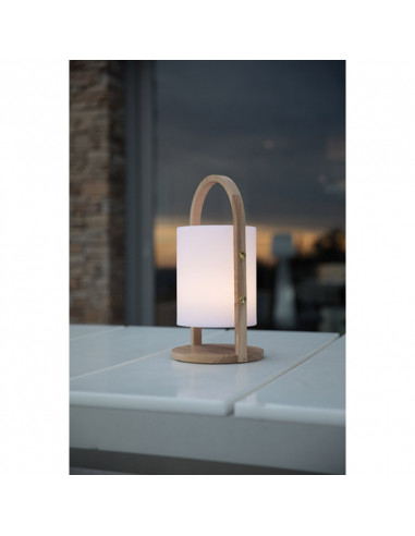 Lampe Enceinte Woody Play Ambiance lumineuse et musicale sans fil - batimex