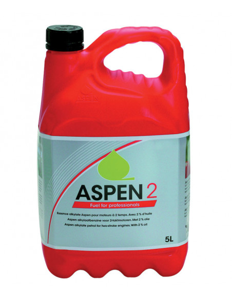 Carburant ASPEN 2 FRT (Full Range Technology) 5 Litres pour moteurs 2 temps prêt à l'emploi avec 2%