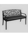 Banc Mexico Acier/Fonte 2 Places + Coussin