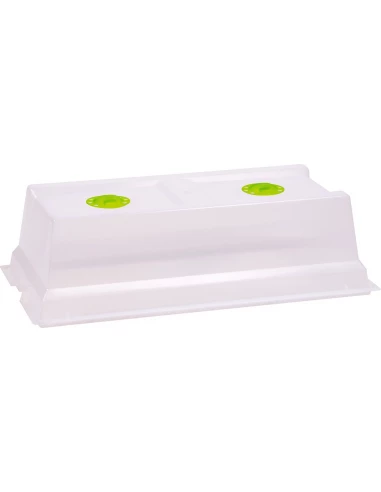 Serre de culture pour espace potager vegétable l x l x h 75 x 37,5 x 21,5 cm transparent