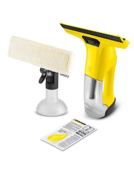 Raclette vitres WV 6 PLUS 28 cm - Auto. 100 min - Affichage digital - Pulvérisateur - Jaune - KARCH