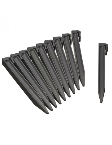 Ancres pour bordure de jardin, gris - h26,7 - 10 pièces
