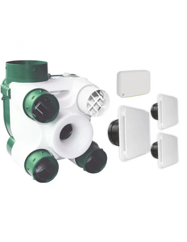 Kit VMC hygrométrique qualité d'air Deco Serenite K 604142 - UNELVENT