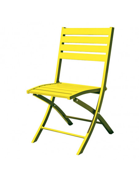 chaise pliante marius alu - jaune
