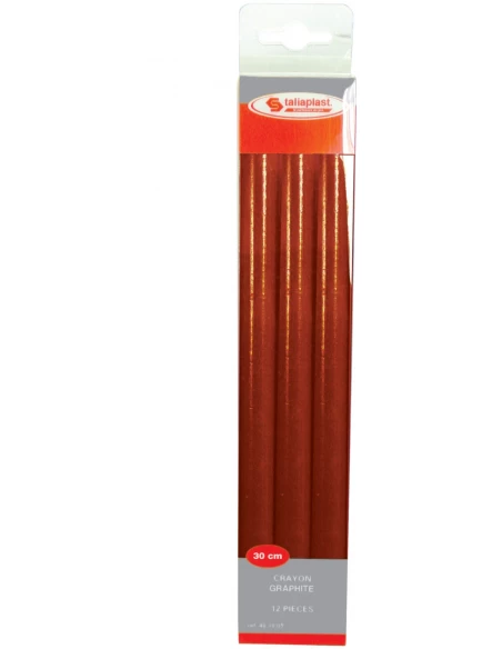 Crayon graphite rouge 30cm 401005 - Taliaplast