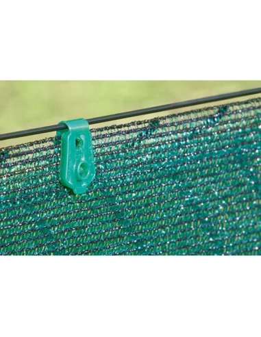 fixatex 20 pinces fixation pr brise vue tisse vert 3,40mx2cm