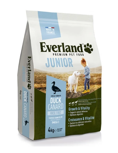 Aliment croquette chien nutrio junior 4kg EVERLAND