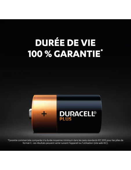 Duracell plus 100% pile LR14 x2