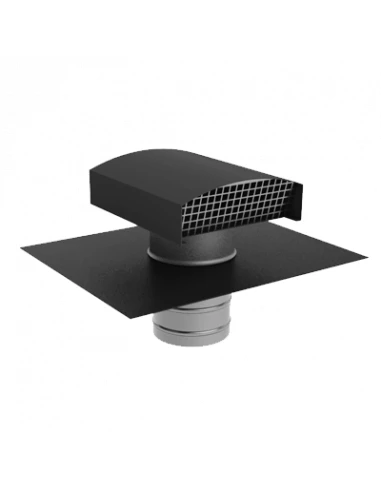 Sortie de toiture vmc 160 mm aldes , en galva pour ardoise noire - ALDES