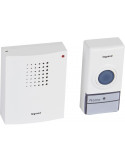 Kit Carillon Et Sonnette Sans Fil 32 Mélodies Alimentation Par Piles Essentiel Blanc - Legrand