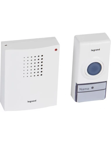 Kit Carillon Et Sonnette Sans Fil 32 Mélodies Alimentation Par Piles Essentiel Blanc - Legrand