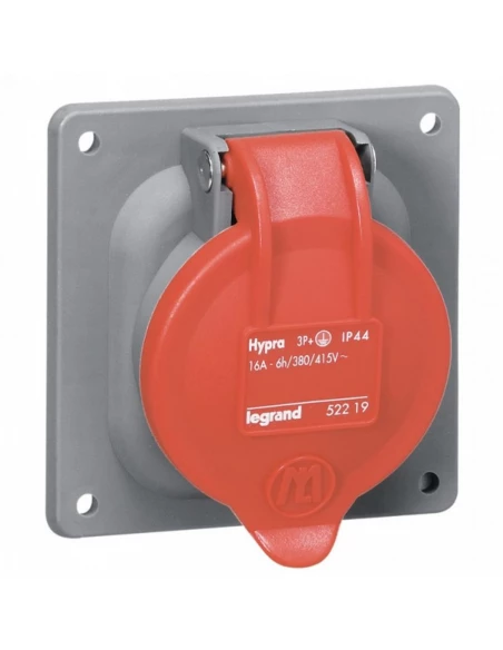 Socle tableau Hypra rouge IP44 Legrand 32a 3p+n+t