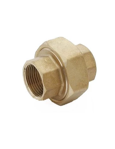 Raccord union 3 pièces laiton femelle femelle 3/4' (20x27) - Sobime