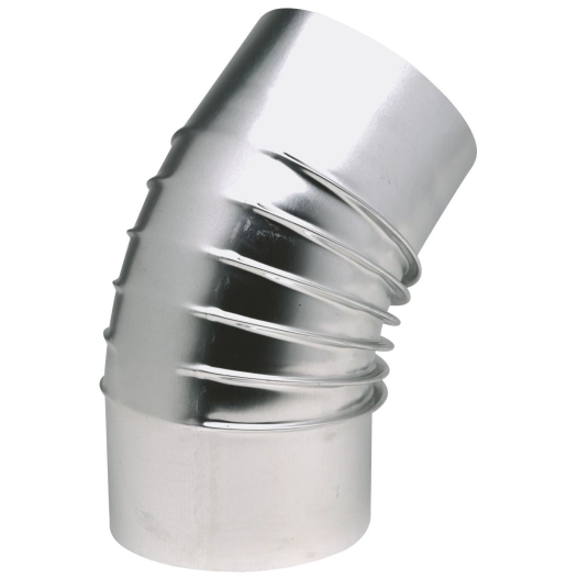 Coude 45° alu plisse d125